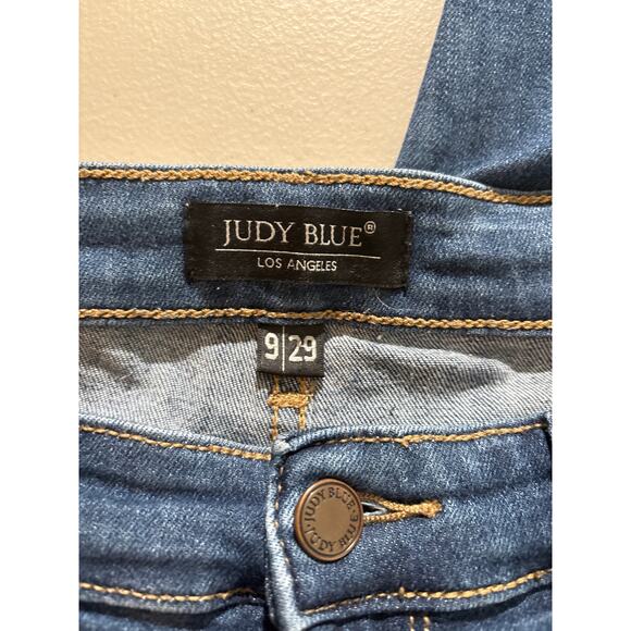 Judy Blue Pants Denim Jeans Women's Size 9/29 Blue Distressed Relaxed Fit Casual - Picture 3 of 12